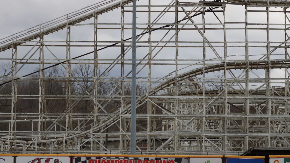 Picture of the famous roller coaster at PNG Field, home of the Pirates' double-a affiliate.