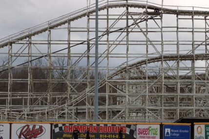 Picture of the famous roller coaster at PNG Field, home of the Pirates' double-a affiliate.