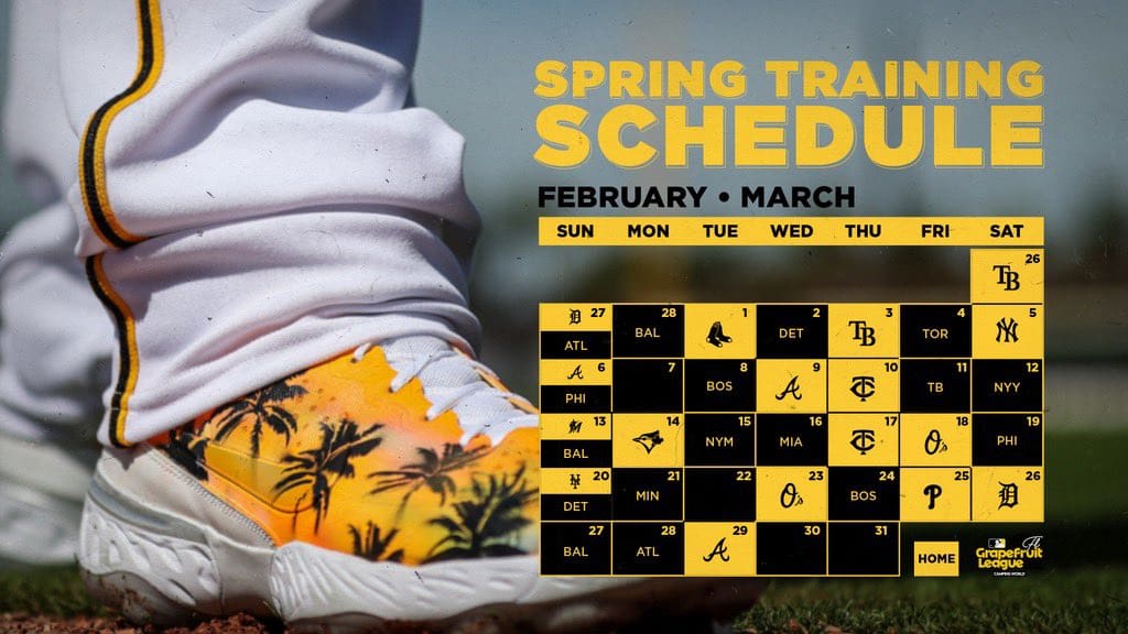 Pittsburgh Pirates Announce 2022 Spring Training Schedule